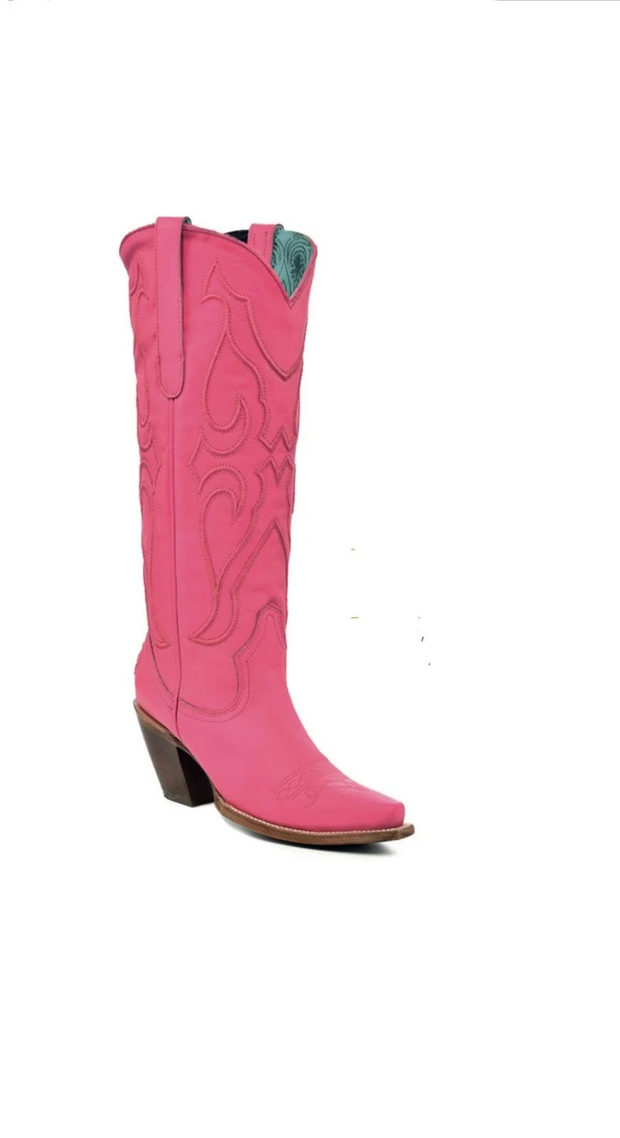 Corral Fuchsia Stitched Inlay Boots with Pullstraps