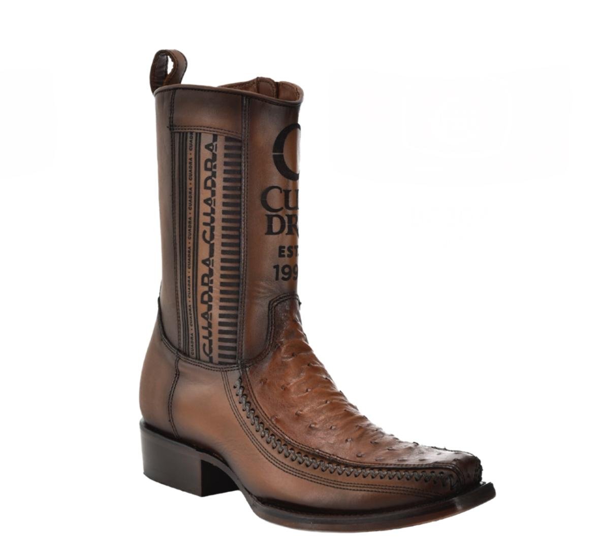 Cuadra Chestnut Ostrich Boot