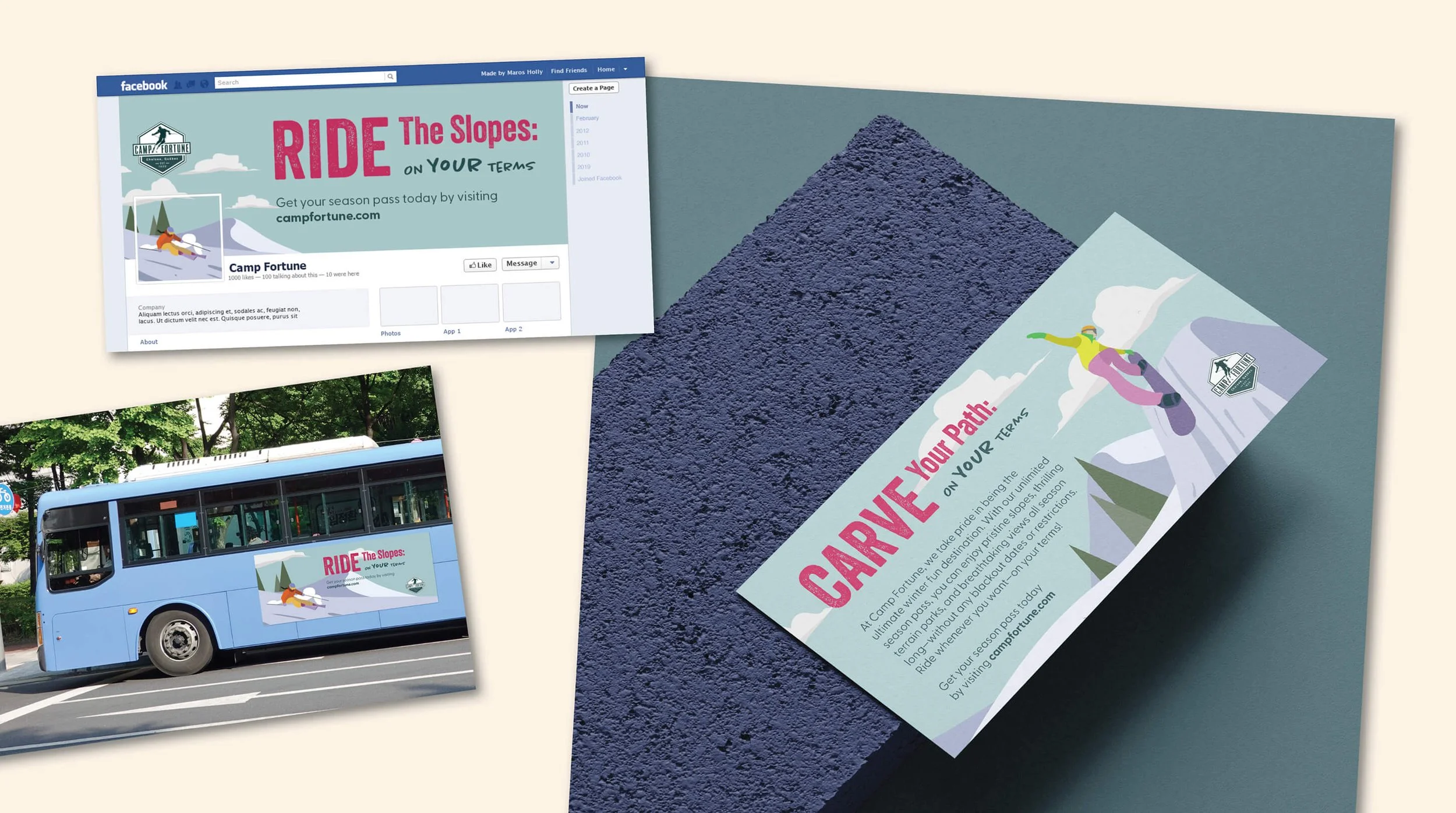 Collage of ad mockups