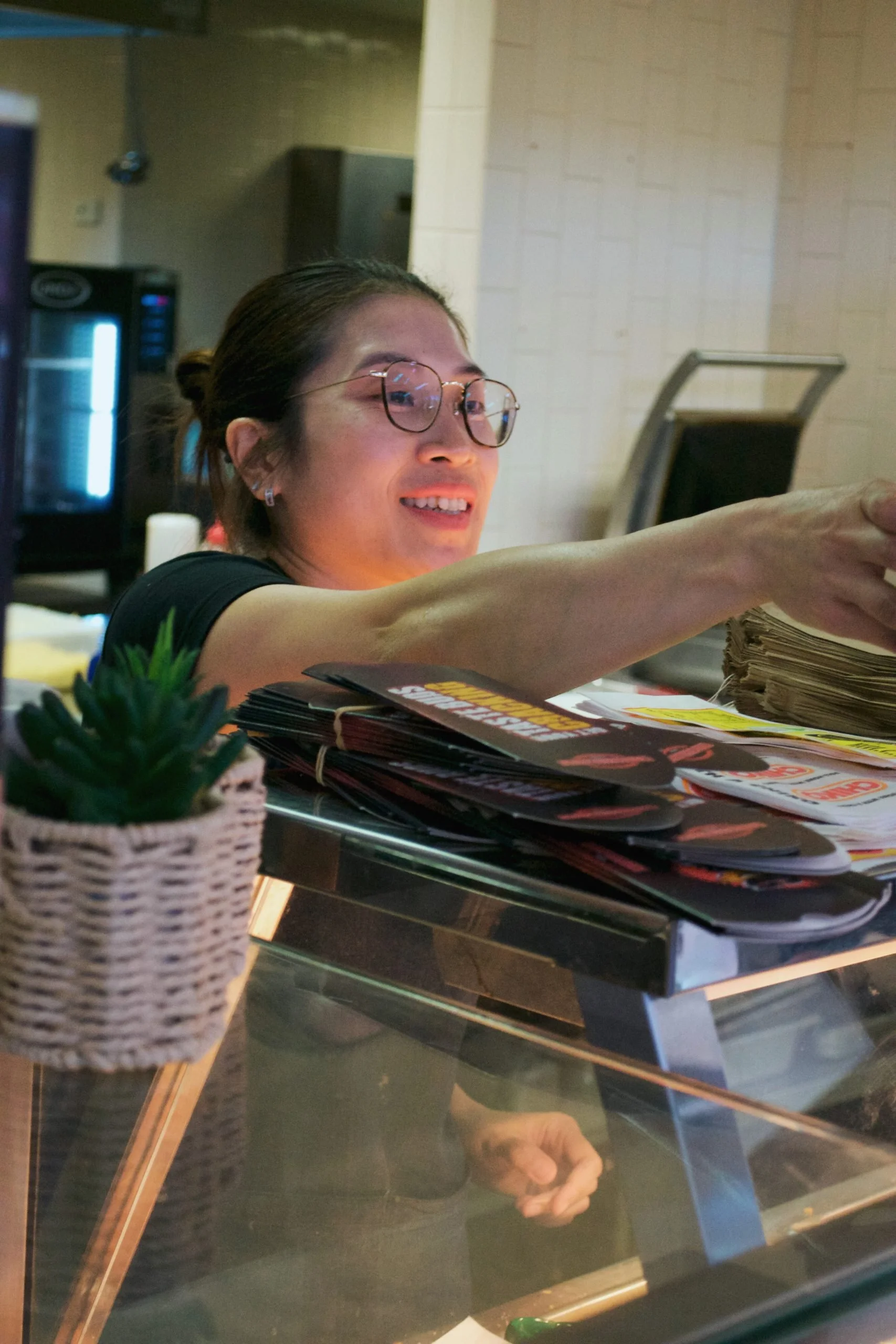 Hospitality Team Member Serving Coffee