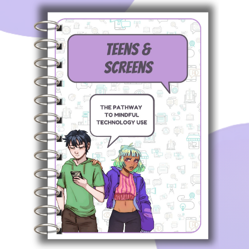 Teens & Screens – Pocket Psych guide helping therapists and families support mindful and balanced technology use for neurodivergent teens