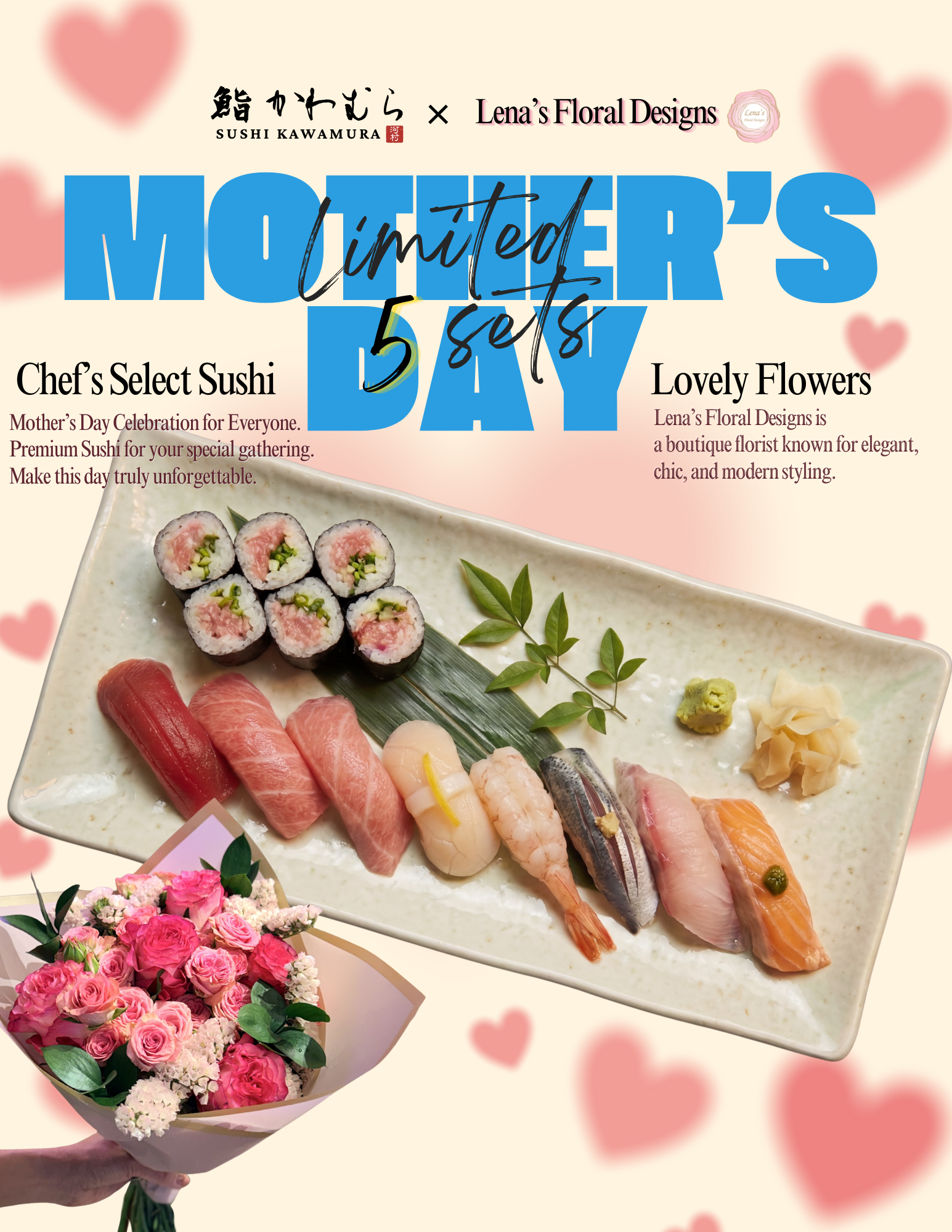 Chef’s Select Sushi Set with Bouquet