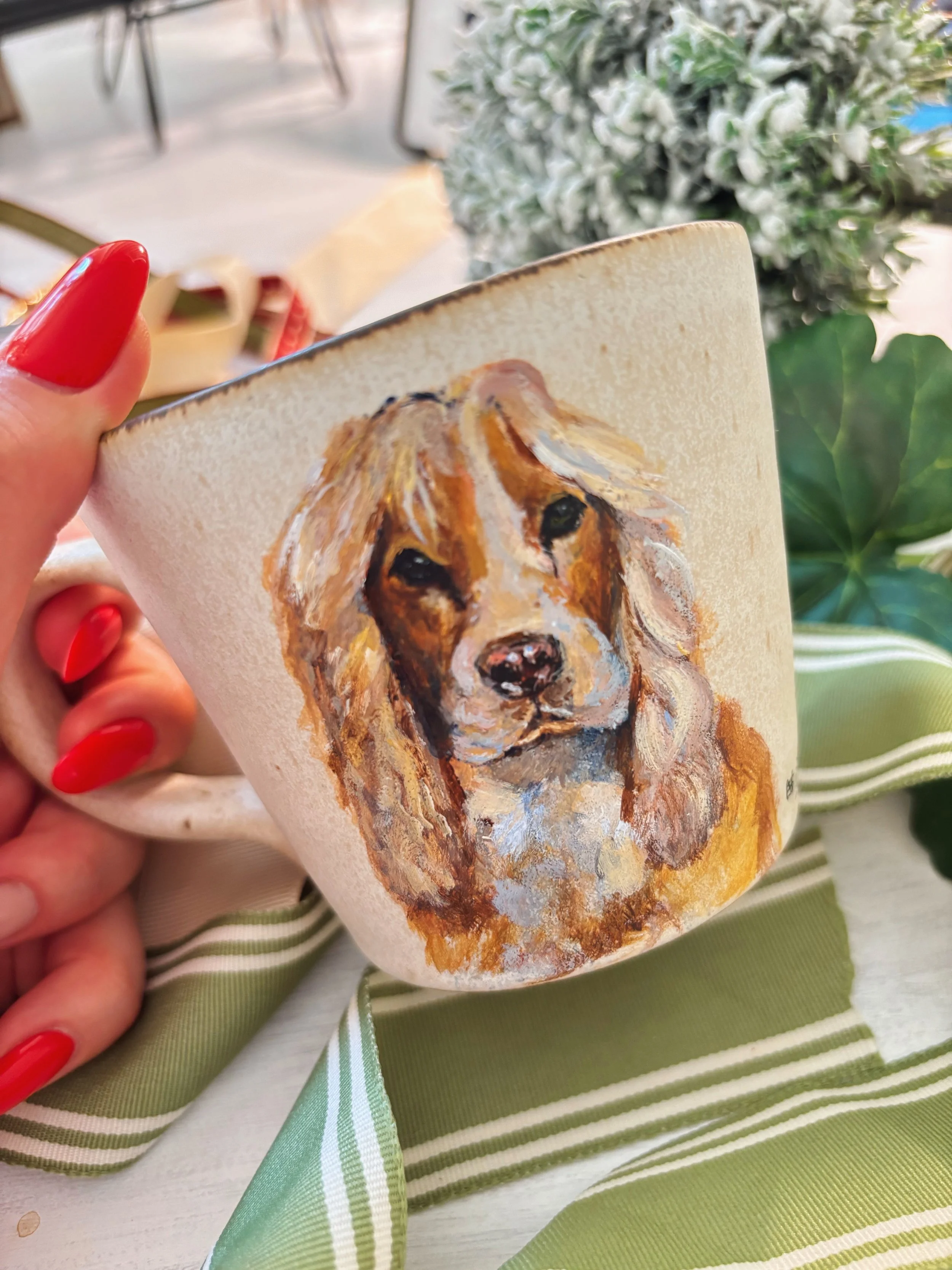 Custom Hand-Painted Pet Portrait Mug