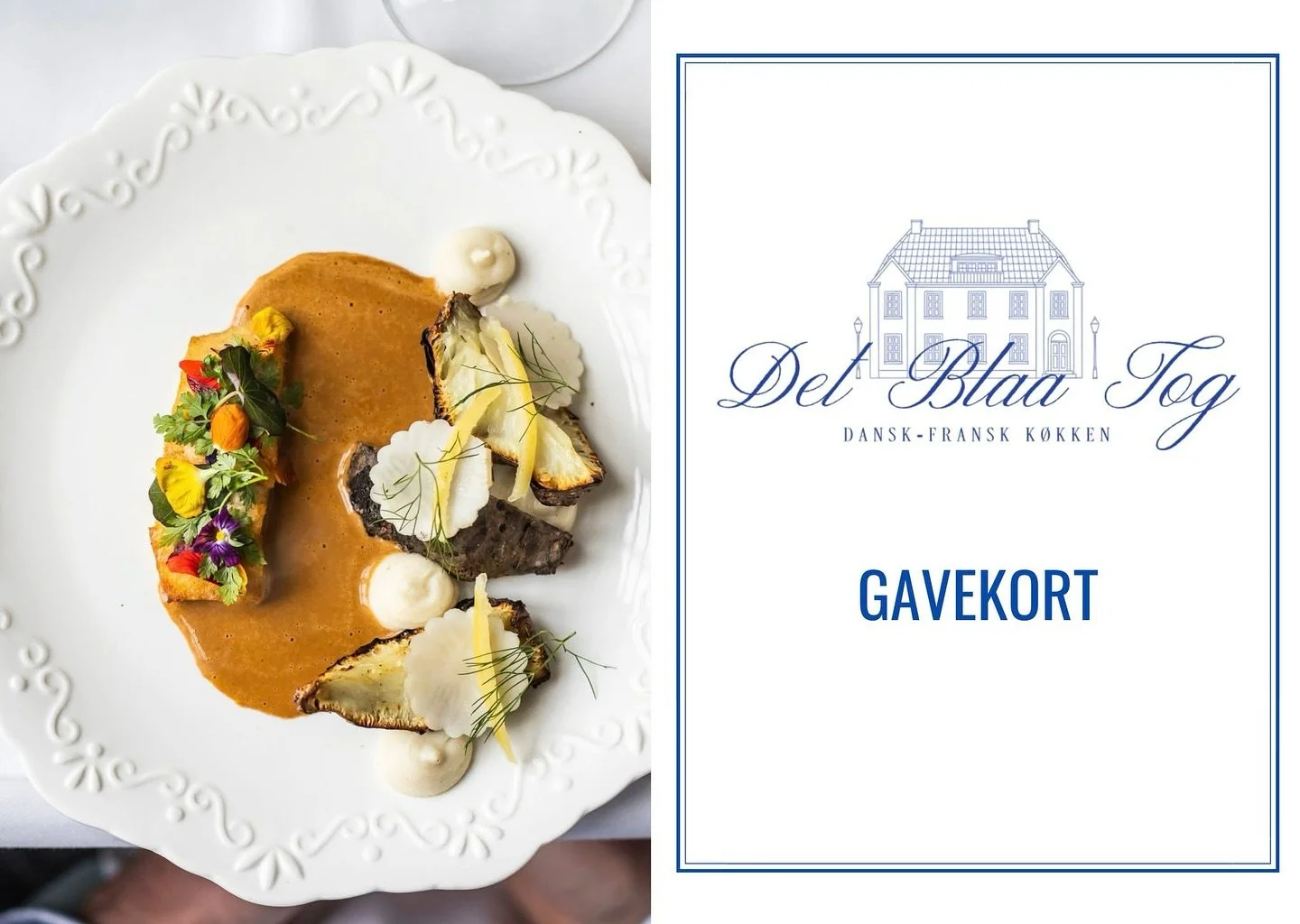 🎄 Giv et gavekort til restaurant Det Bl&aring; Tog i julegave 🚂✨🎁

Leder du efter den perfekte julegave til en, der fortjener lidt ekstra fork&aelig;lelse? Med et gavekort til Det Bl&aring; Tog kan du gl&aelig;de dine n&aelig;rmeste med en hyggeli