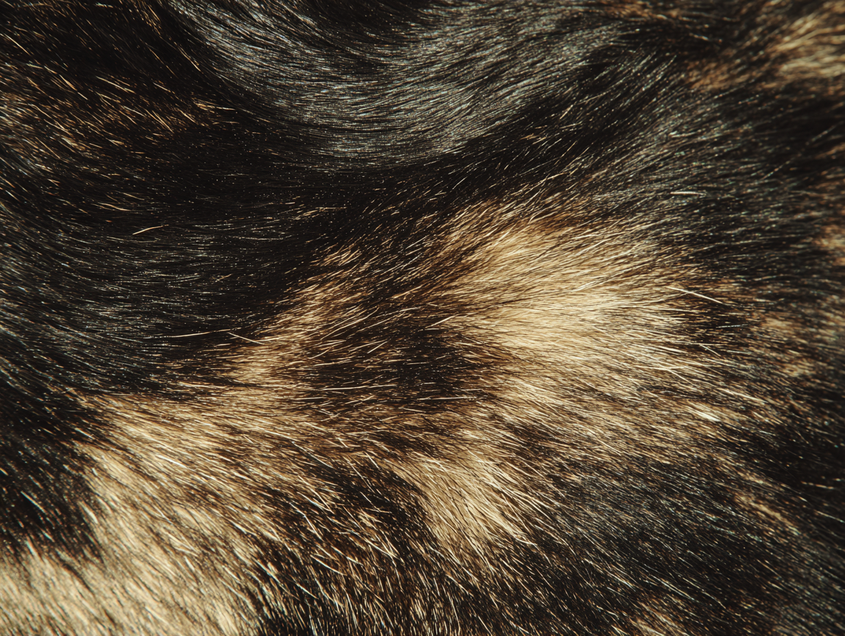 nahaufnahme von kurzhaarigem hundefell