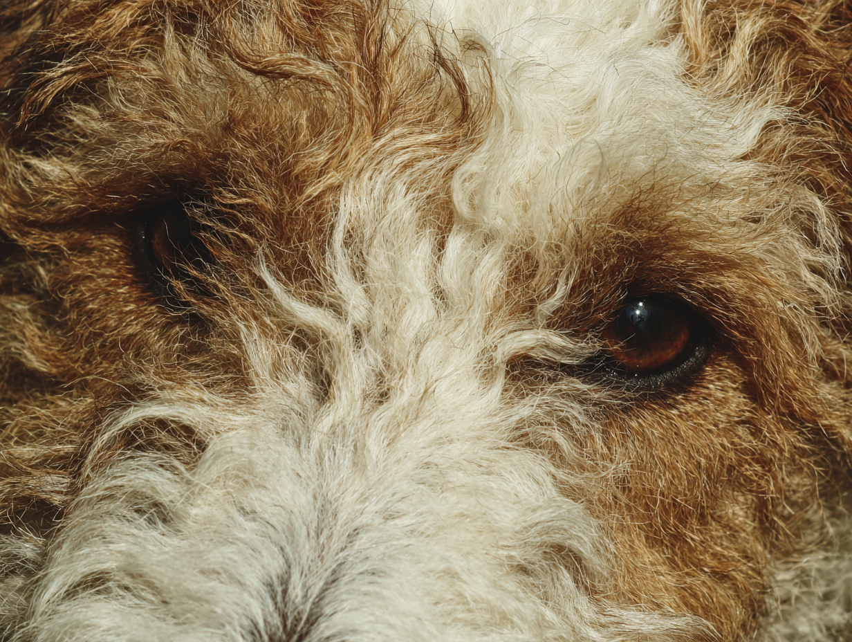 Nahaufnahme von drahtigem Hundefell