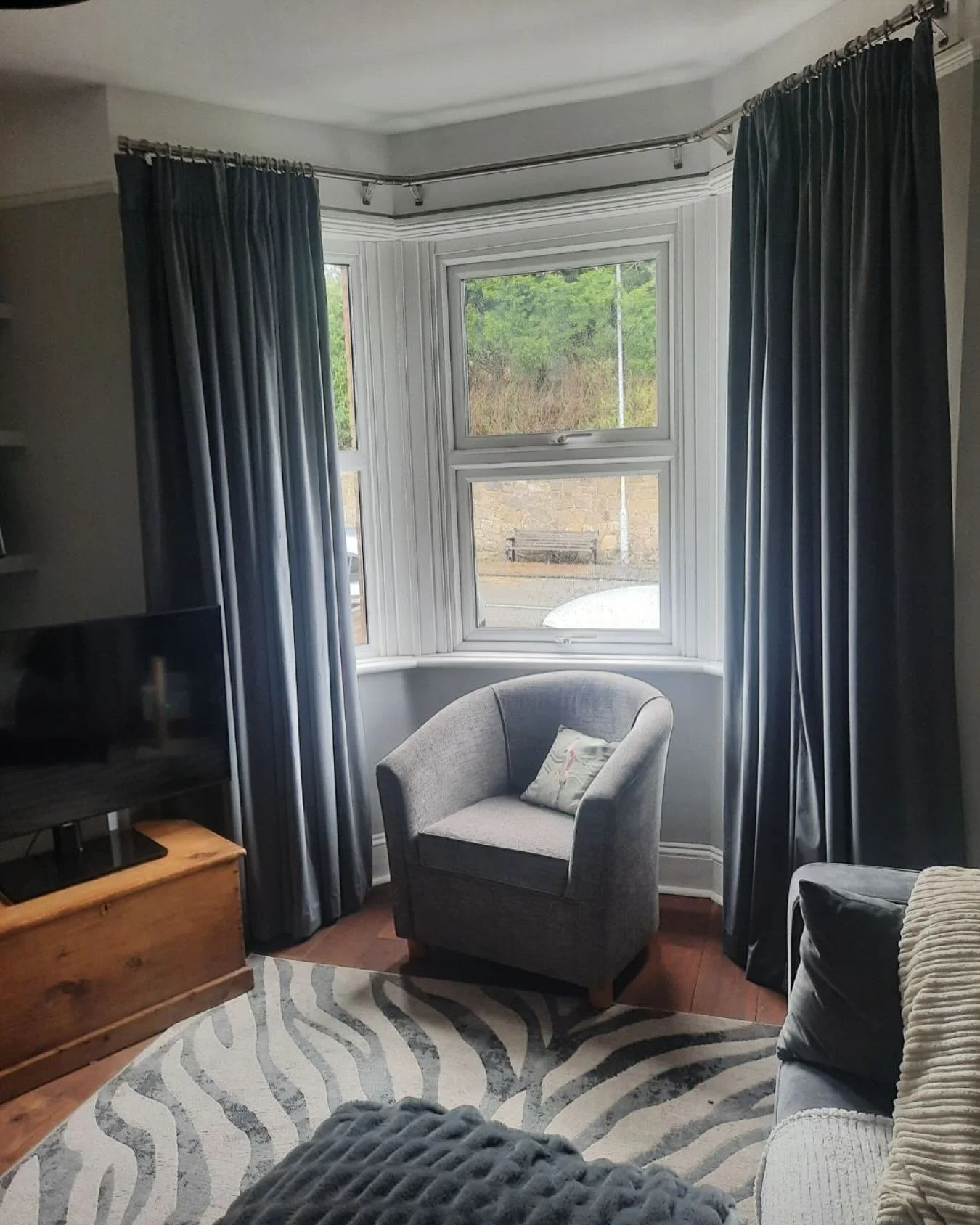 I&rsquo;m going to be very honest now and say that this fabric tested my patience, it&rsquo;s a faux velvet and was like trying to sew a slippery eel. But I persevered and got them done! Thankfully my client loves them and I think they finish her roo