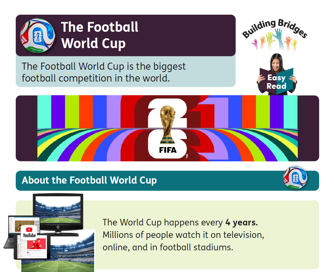 Download your free Easy Read on the Football World Cup! 