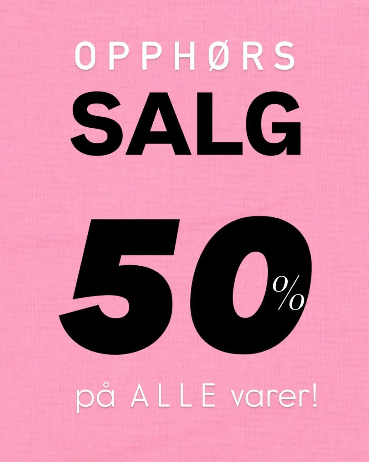 🔔 OPPH&Oslash;RSSALG HOS STATEMENT BOD&Oslash; 🔔

👉 Kl&aelig;r, sko og accessories
👉 Halv pris p&aring; hele butikken
👉 Begrenset utvalg &ndash; f&oslash;rstemann til m&oslash;lla

📍 Statement Bod&oslash;
🕒 Gjelder s&aring; langt lageret rekke