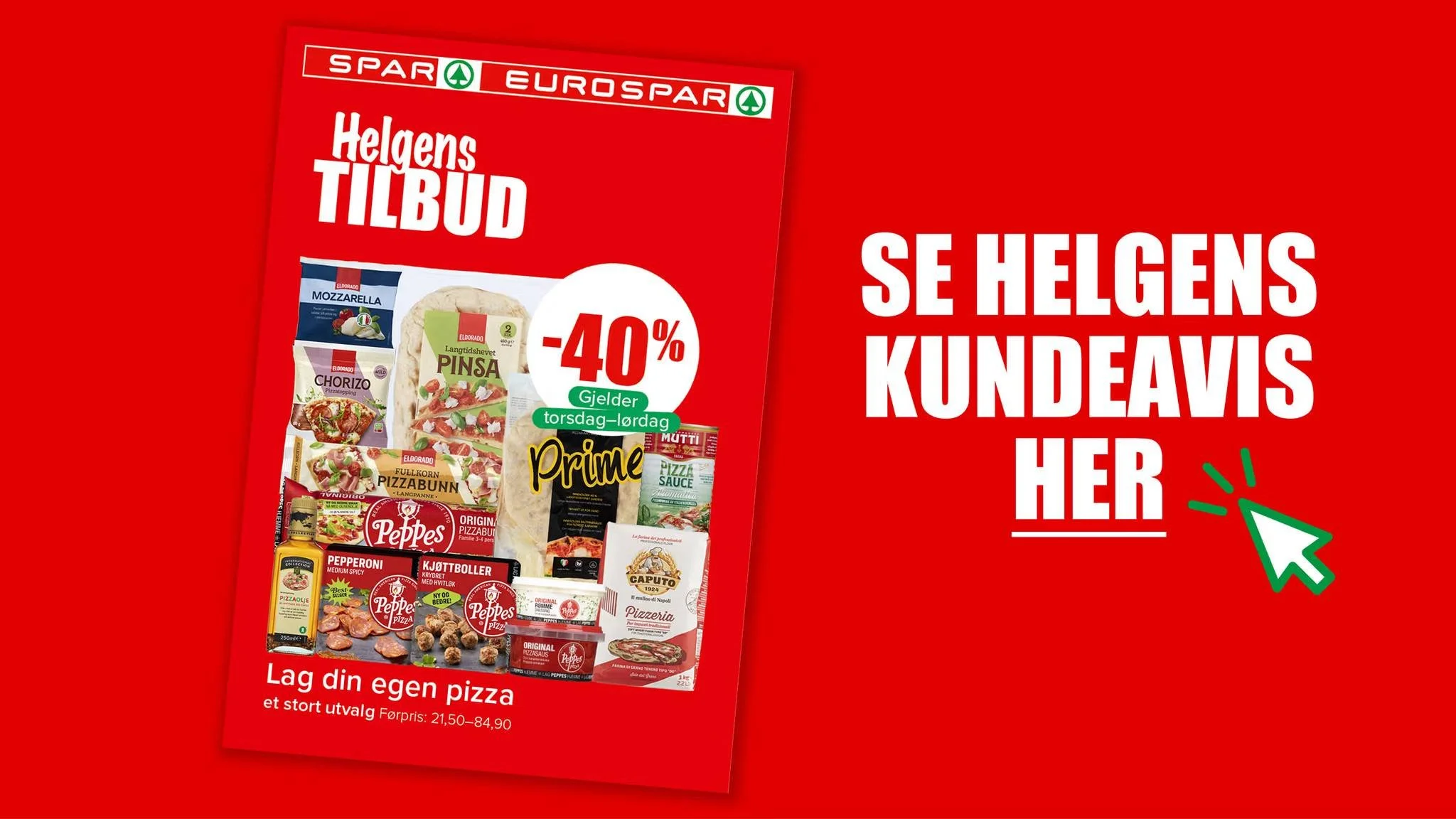-40 % p&aring; et stort utvalg pizzavarer 🍅🧀🍕

👇🏼Se hele kundeavisen her: 
https://spar.no/spar-kundeavis 

Hjertelig velkommen til @eurospar_bodo 🤗💚

#eurospar #bod&oslash; #trekantenkj&oslash;pesenter #nordland #helgeavis