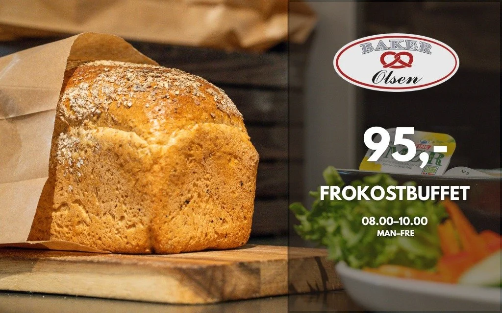 🥪 Start dagen med frokostbuffet hos @baker_olsen!

For kun 95,- f&aring;r du tilgang til v&aring;r smakfulle frokostbuffet med ferskt br&oslash;d, p&aring;legg og gode smaker som gir deg en perfekt start p&aring; dagen.

🕒 08.00&ndash;10.00
📅 Mand