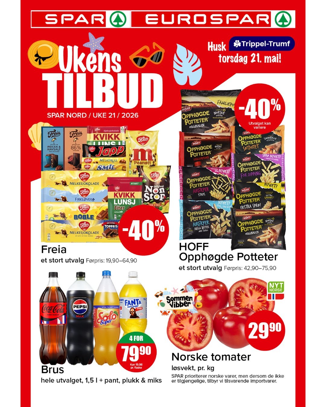 Her er et utvalg fra ukens kundeavis hos EUROSPAR 🙌🛒 G&aring; ikke glipp av ukens tilbud og gode kupp.

Ta turen innom oss p&aring; Trekanten 💚 Se hele kundeavisen p&aring; spar.no

@eurospar_bodo 

#TrekantenKj&oslash;pesenter #EUROSPAR #UkensKun