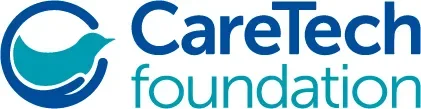 CareTech Foundation logo with a stylized dove symbol and blue-green text
