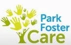Logo for Park Foster Care featuring a green tree with multicolored handprints as leaves