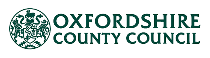 Logo of Oxfordshire County Council featuring a crest and text