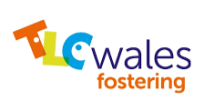 Logo for TLC Wales Fostering, with colorful letters and the tagline in orange.