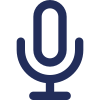 Microphone noir sur fond blanc