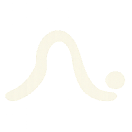 White lowercase letter 'n' with a dot on the right side.