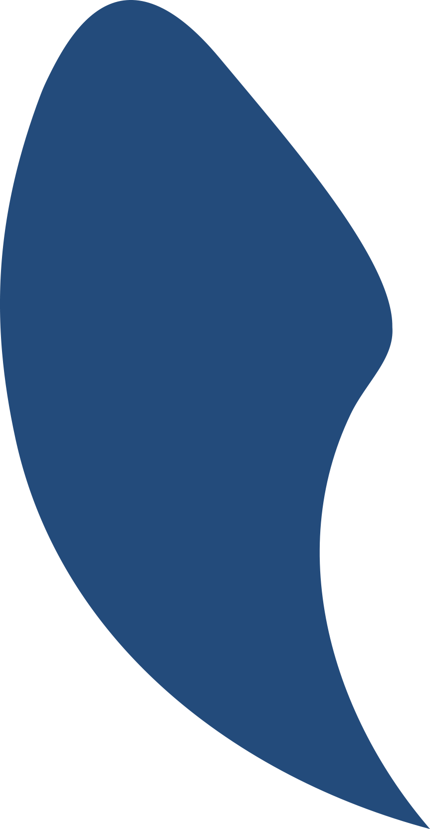 Blue abstract shape on a black background.