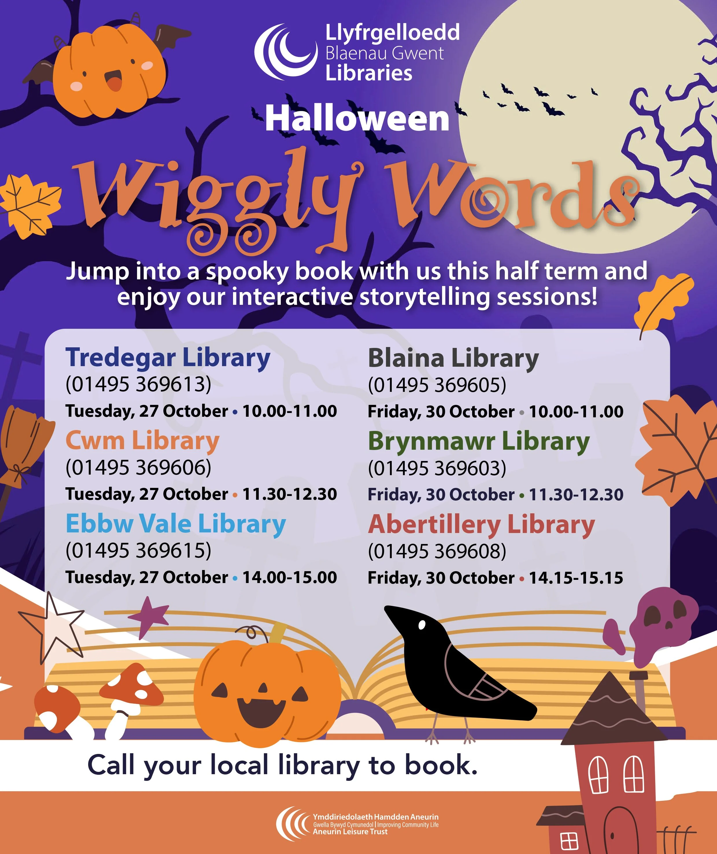 Halloween Wiggly Words - Tredegar Library