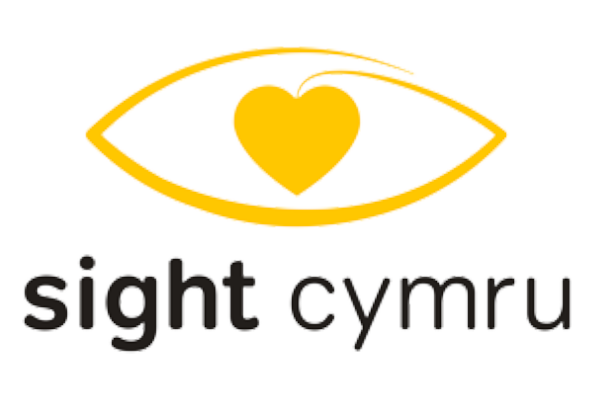 An eye symbol with a yellow heart in the center and the words "sight evm" beneath it.
