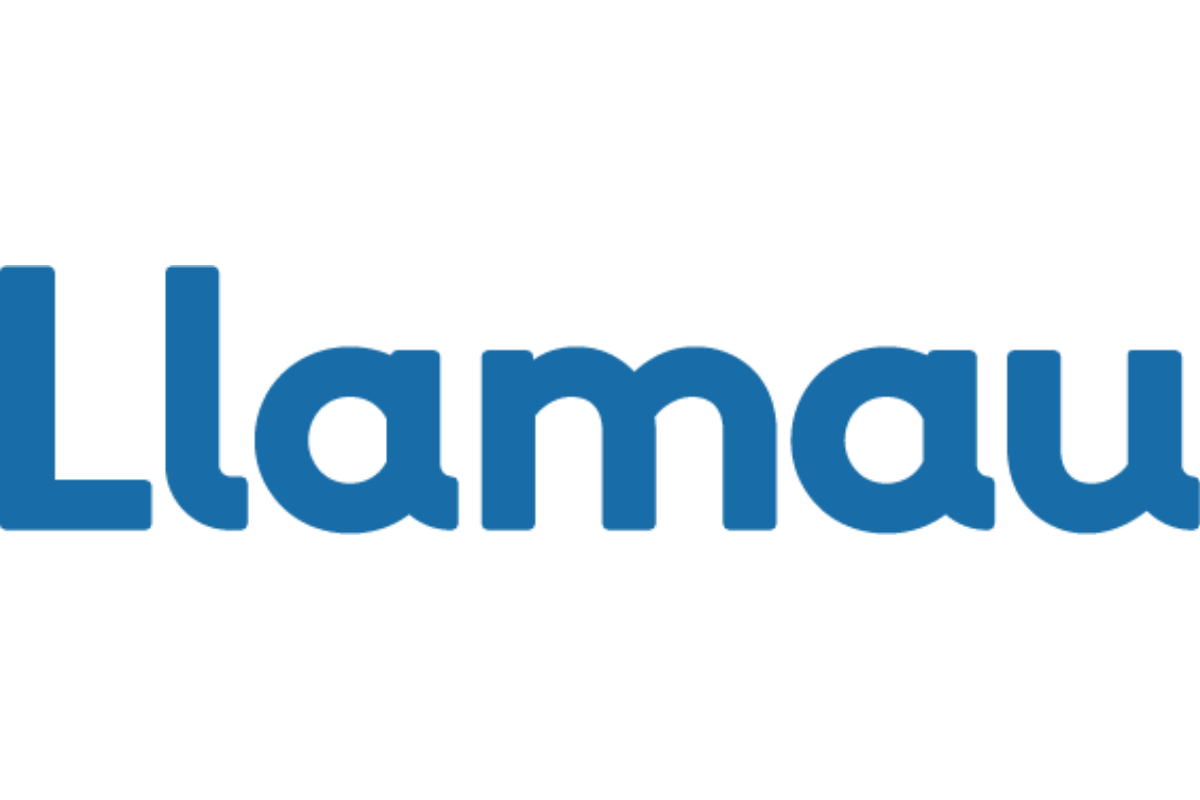 Llamau logo with the word 'Llamau' in blue text.