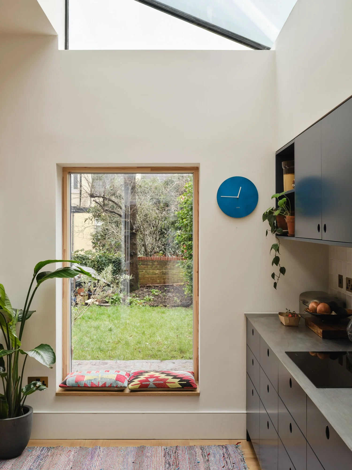Kitchen picture window overlooking the garden