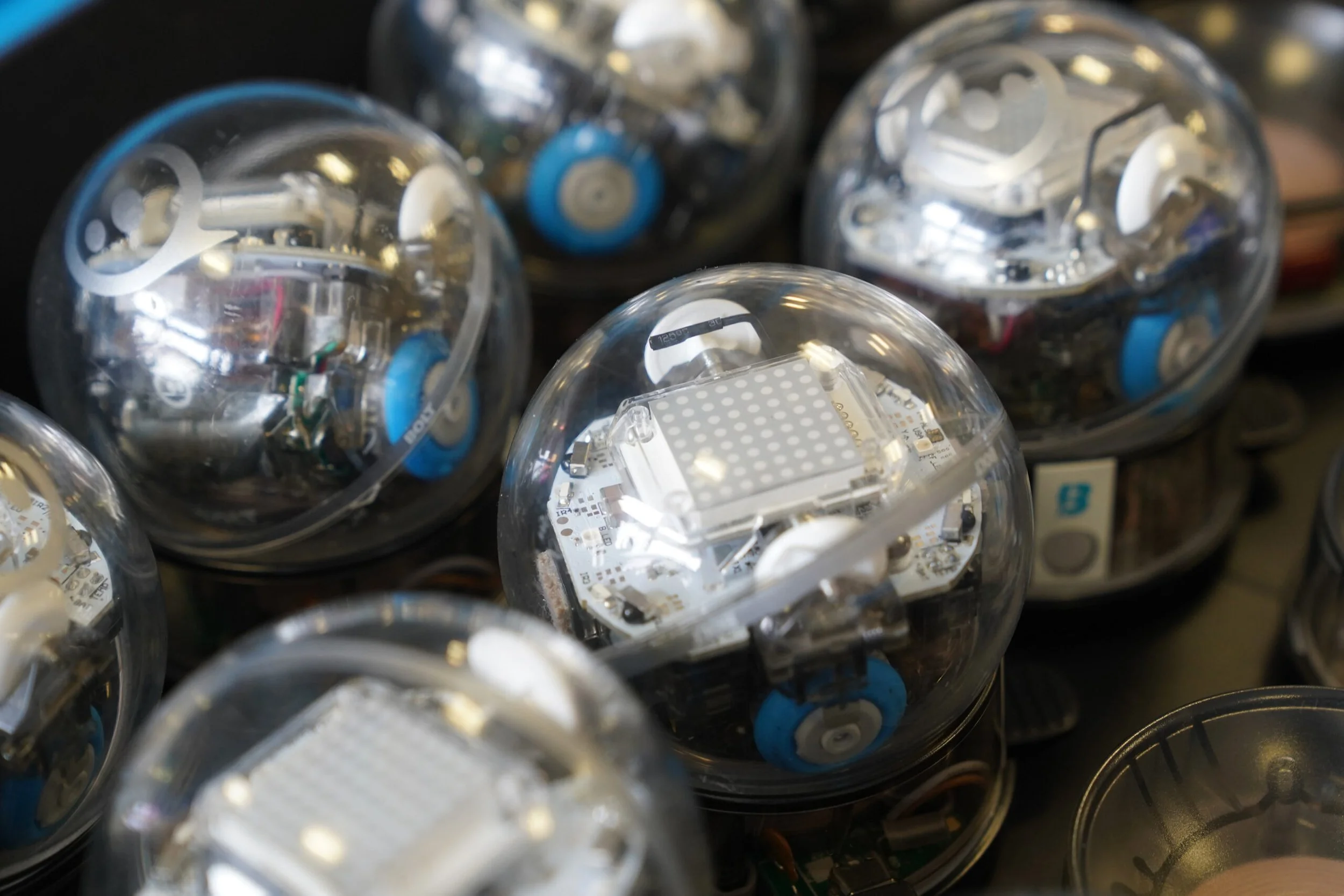 Close up image of Sphero BOLT robots