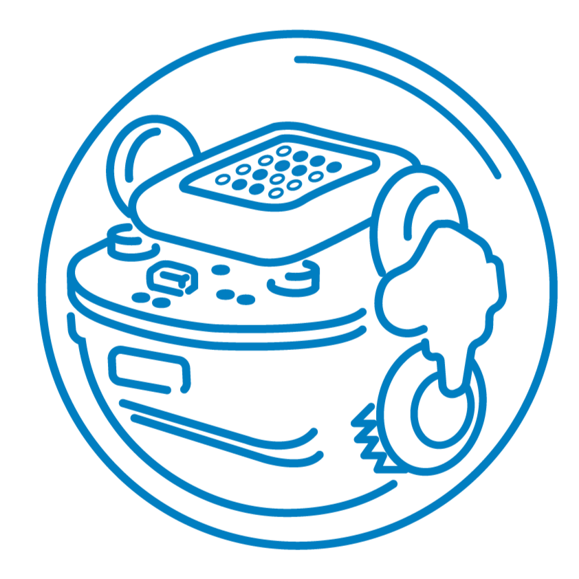 An illustrated drawing of a SPHERO Bolt robot