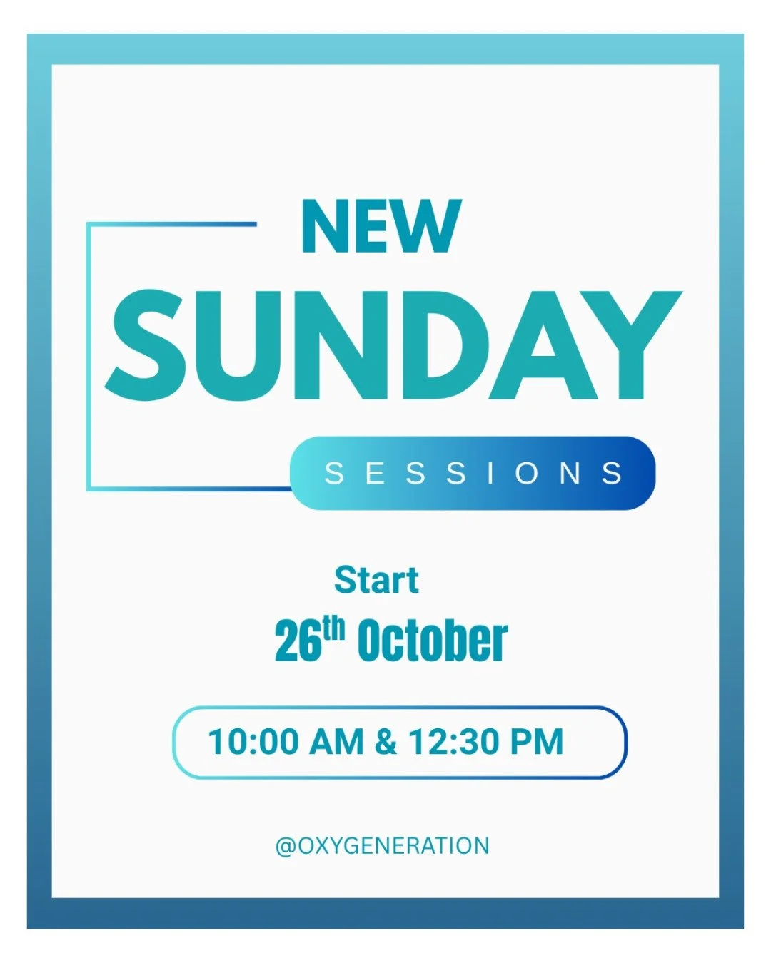 You've asked, and we've listened! 🙌 Starting this month 26th October, our every second Sunday Hyperbaric Oxygen Therapy sessions will now run at 10:00am and 12:30pm.

We&rsquo;re so grateful for your feedback and are always working to make your expe