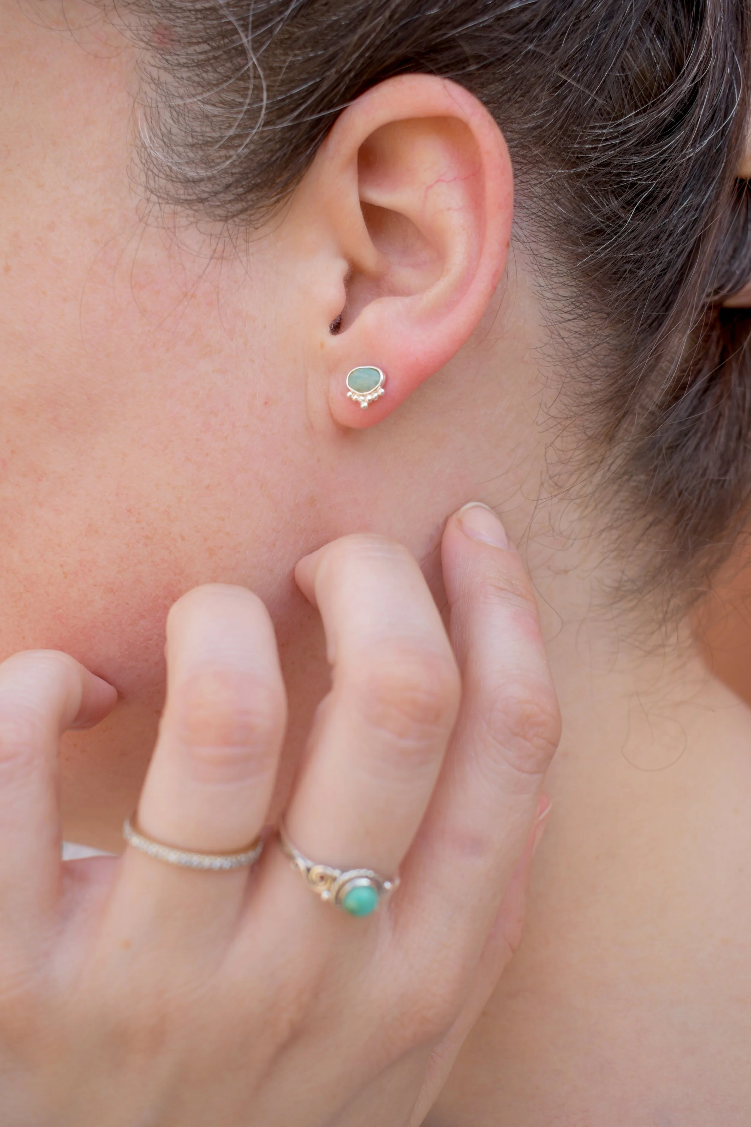 Amazonite Stud Earrings