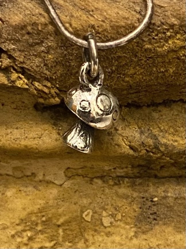 Toadstool Silver Pendant