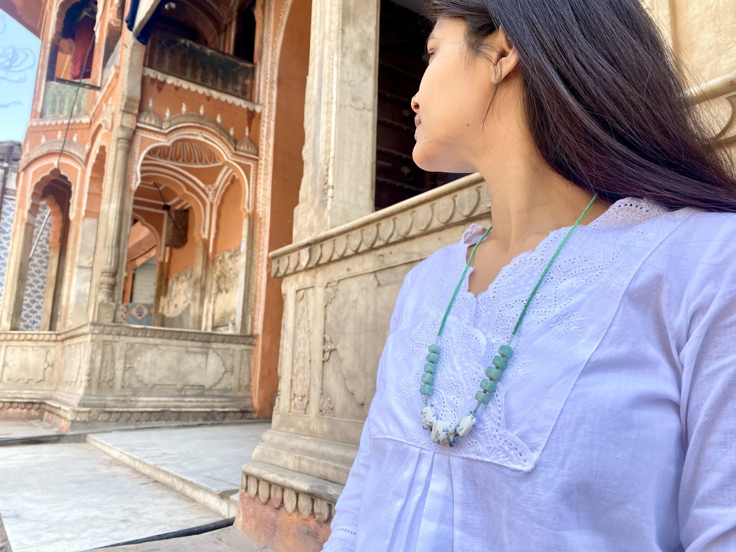 Agate + Amazonite Necklace