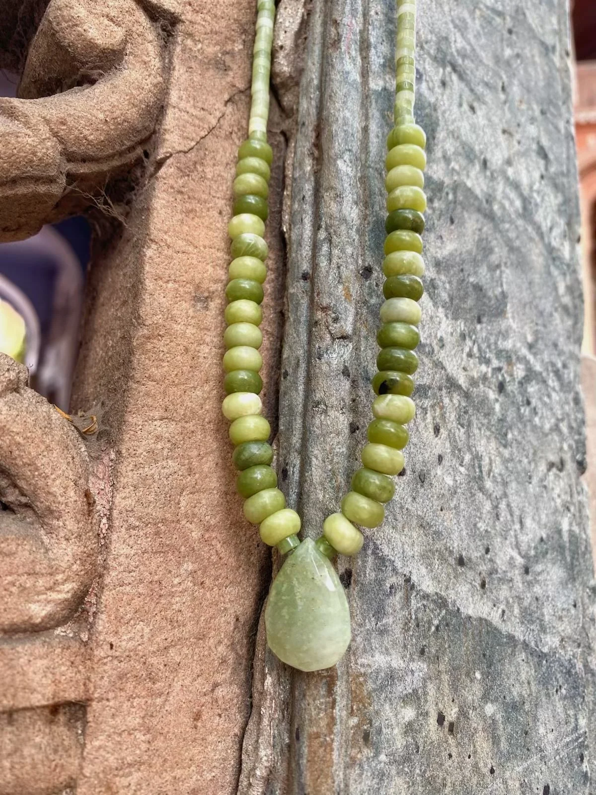 Green Jasper + Amazonite Necklace