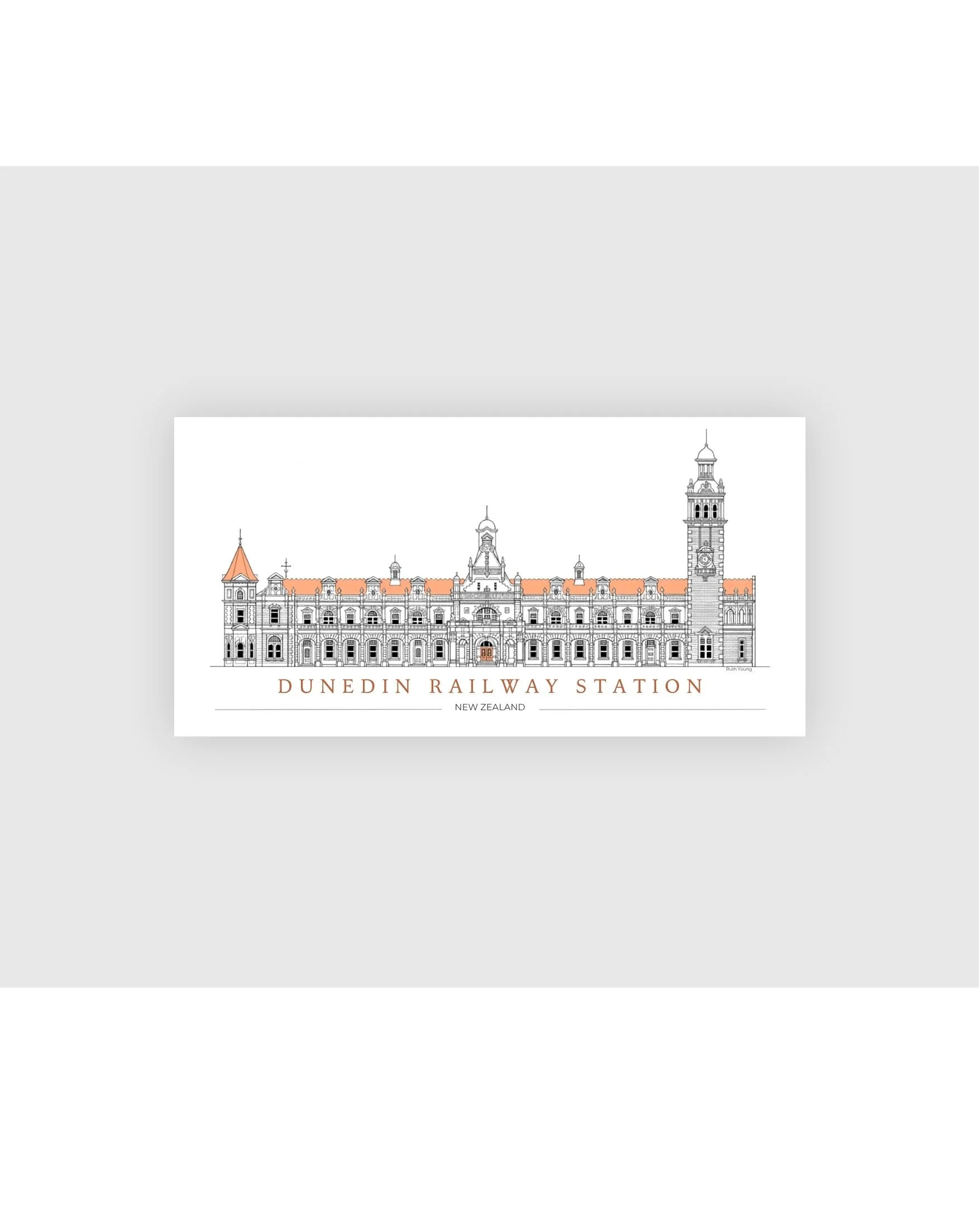Dunedin Railway Station - Greeting card
