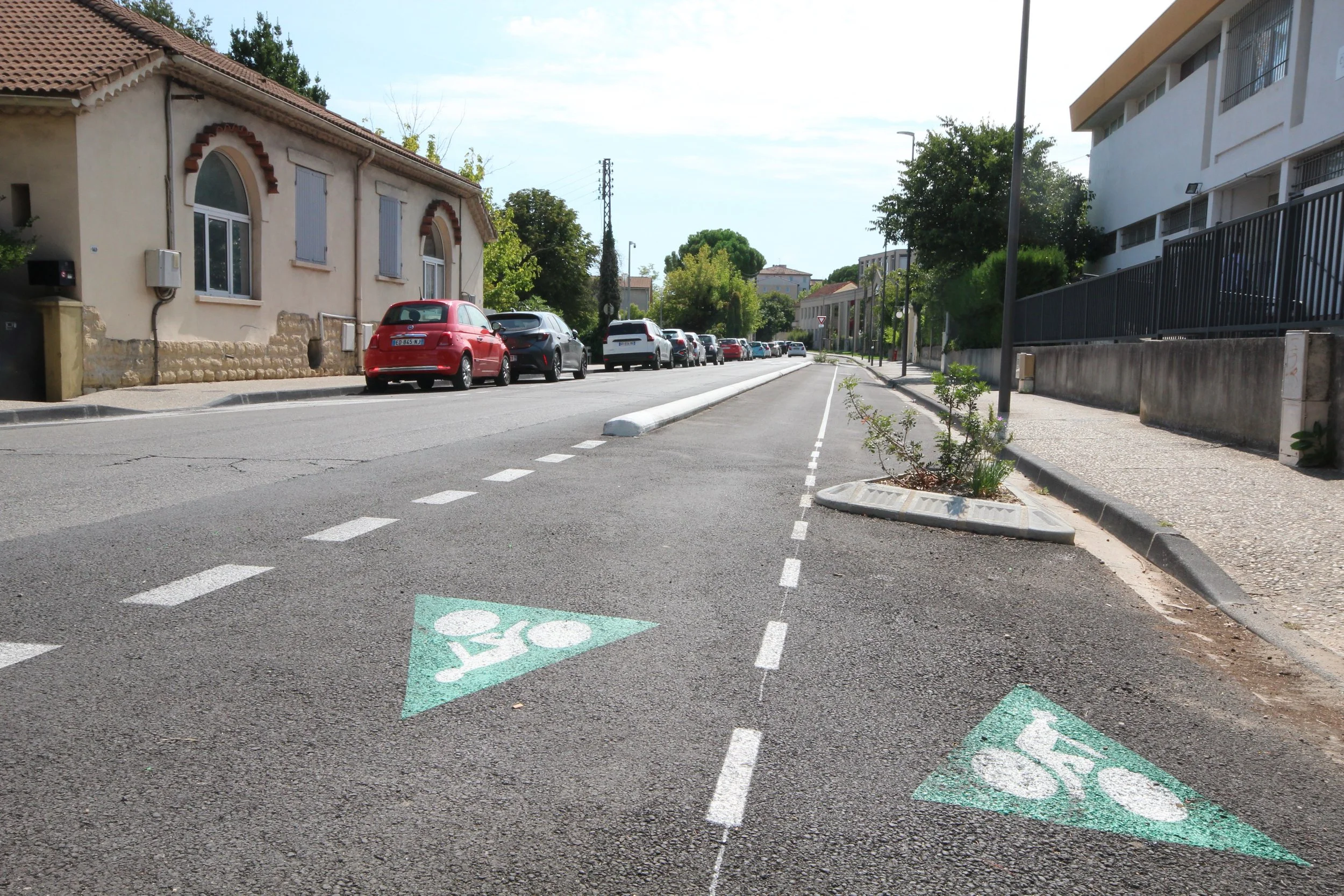 Piste cyclable avenue Emile Zola