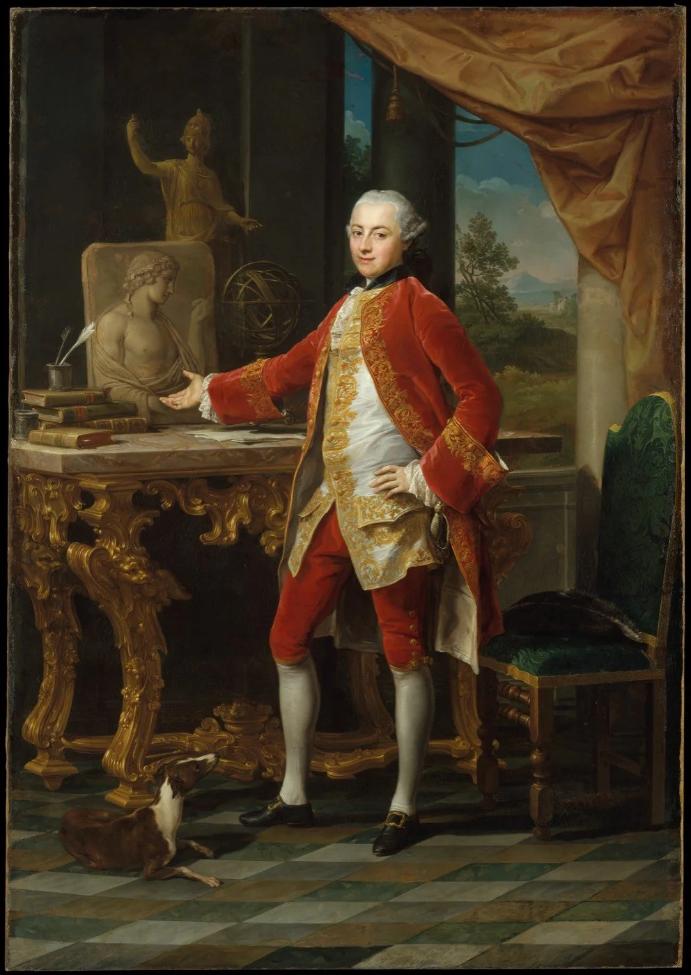 Retrato de un joven con casaca roja, de Pompeo Batoni, conservado en el Metropolitan Museum of Art.