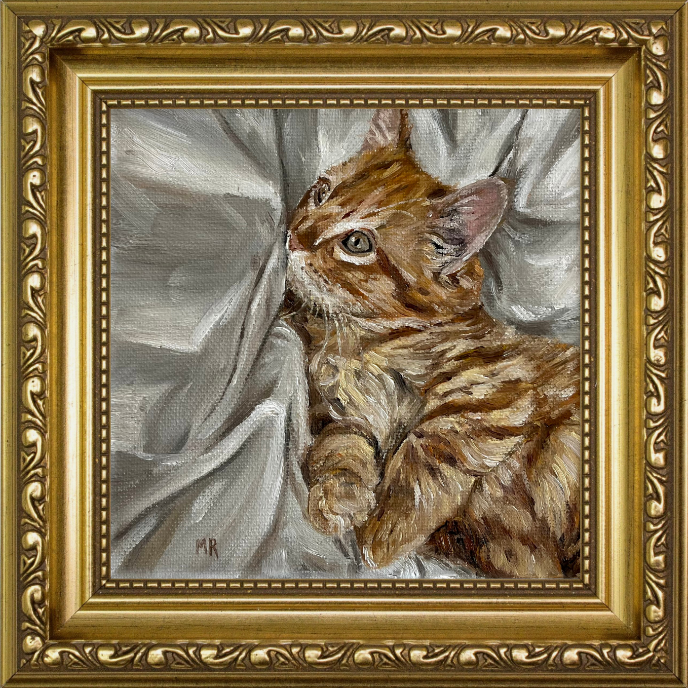 cat in bedhseets gold frame mockup 2.png