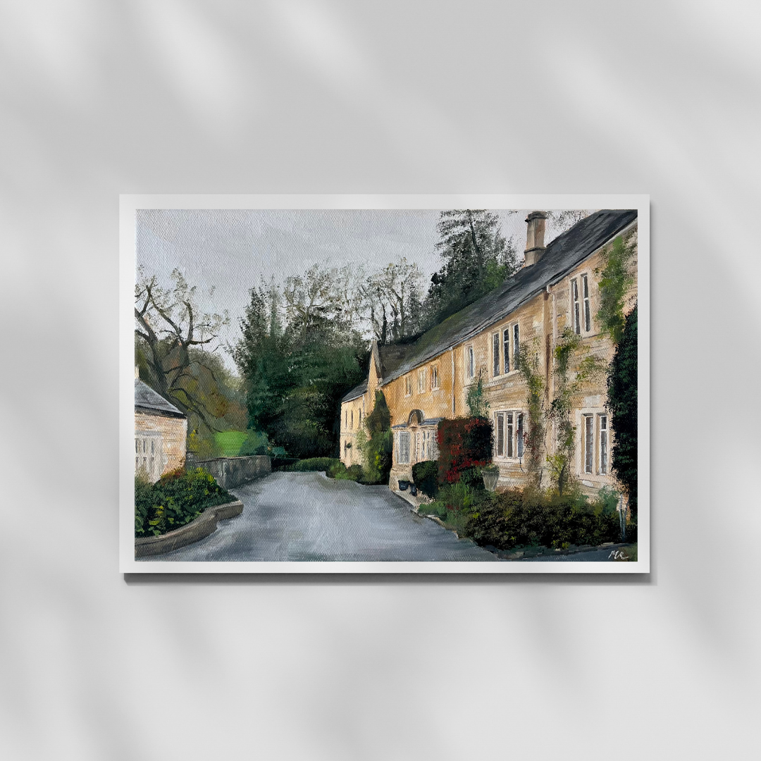 Print of "Cottages of West Street, Castle Combe"