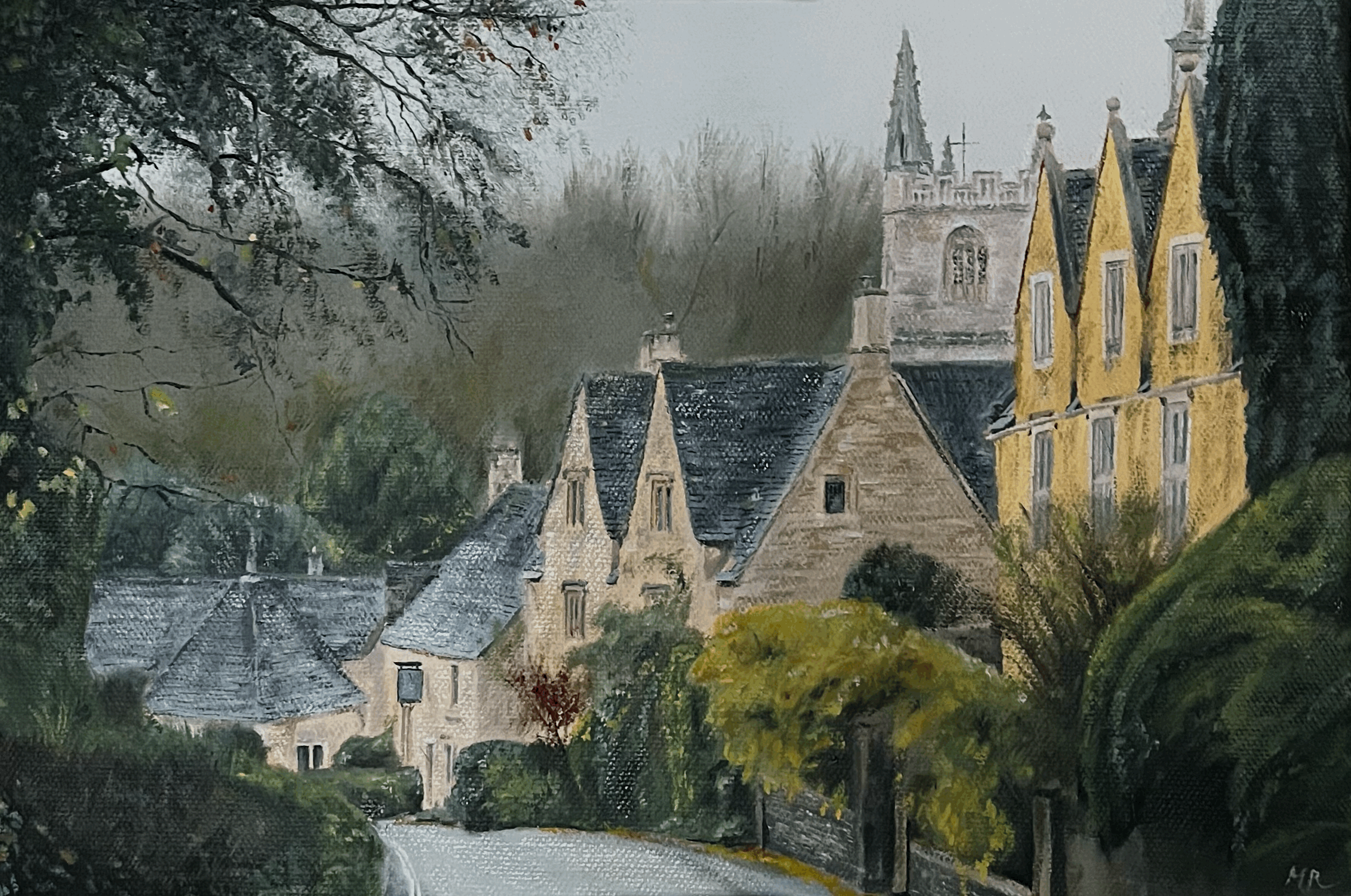 'Castle Combe, Wiltshire' - Original Oil Painting