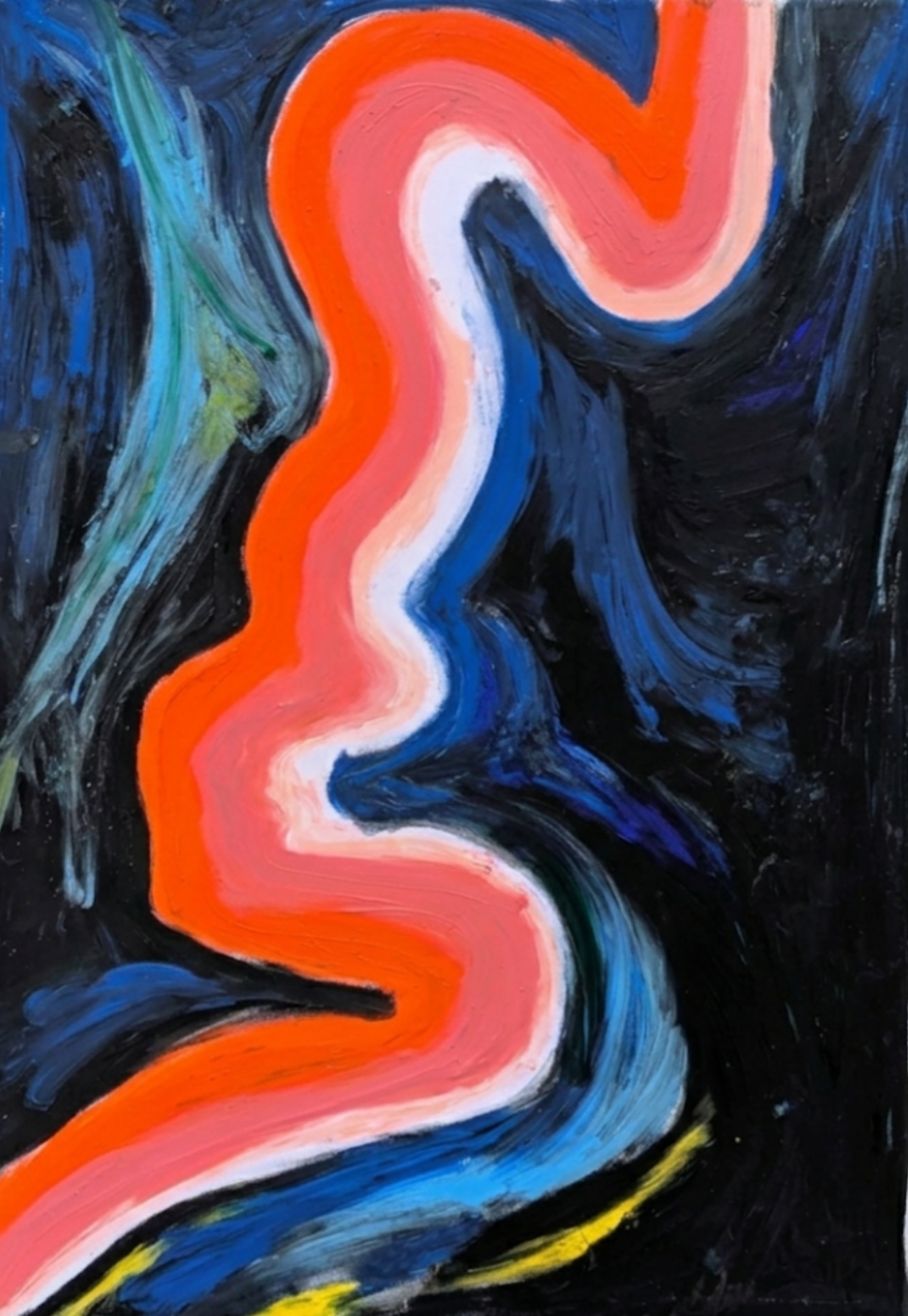 Une Vie, 2023, Pastels on paper, 58 x 46 cm/ 23 x 18 in.