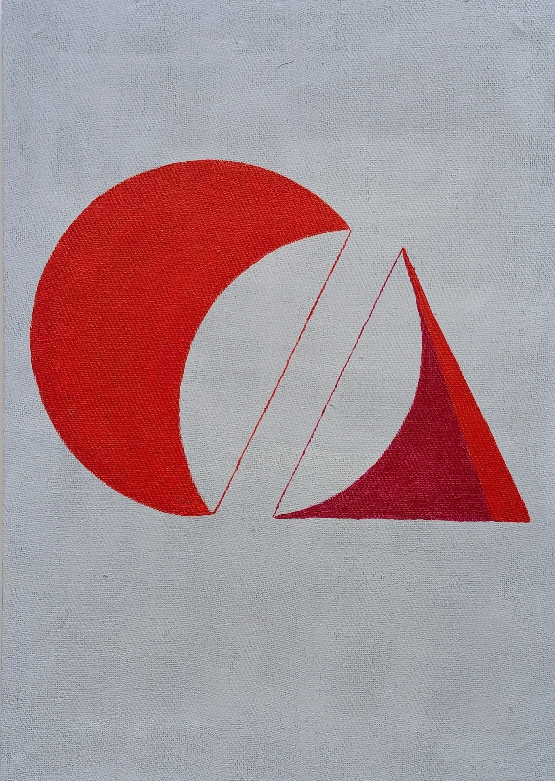 Red Tension. 2023. Acrylic on canvas, 58 x 46 cm/ 23 x 18 in.