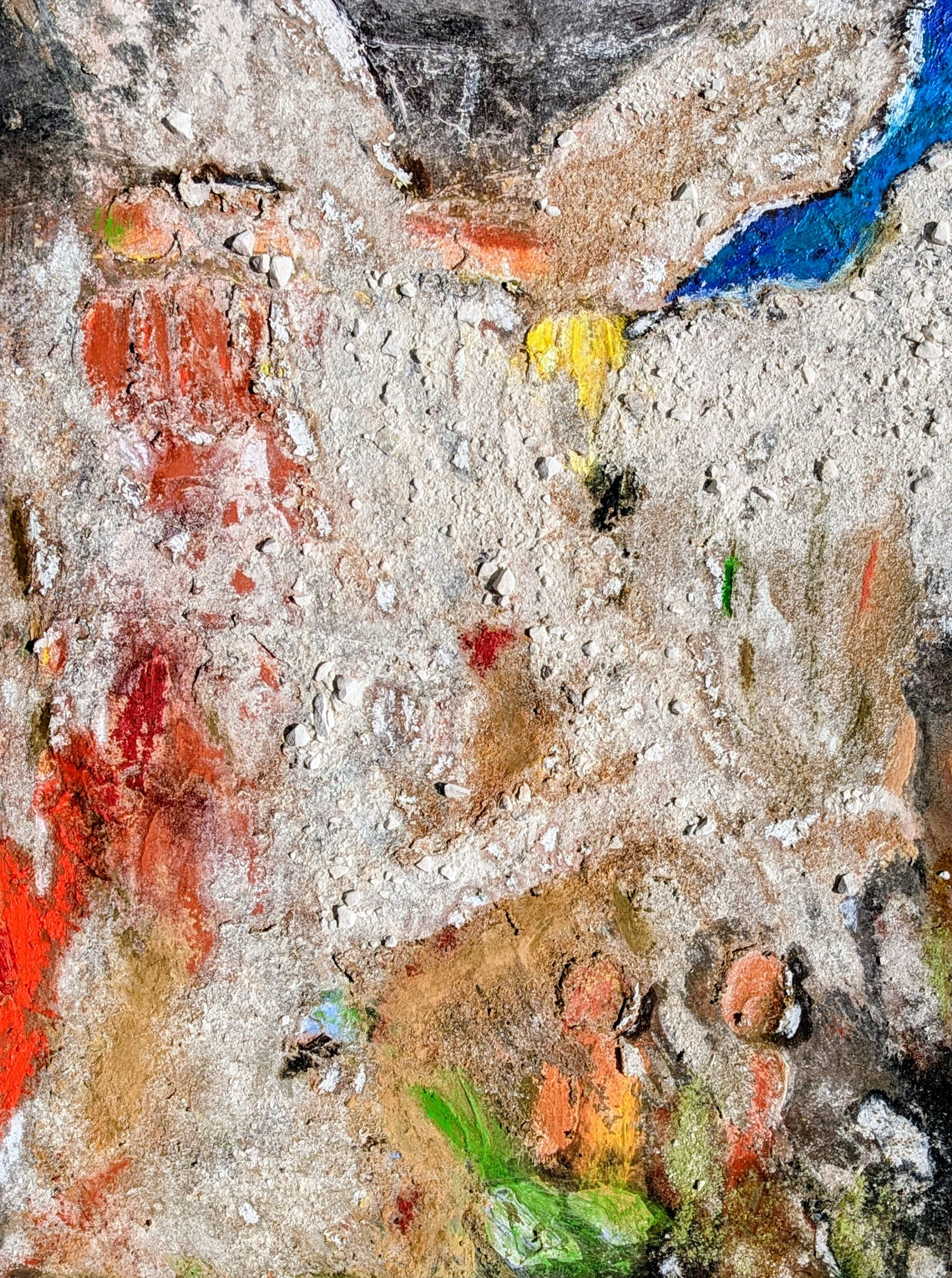 Internal Layers. 2026. Pastel & chalk on wood, 61 x 46 cm/24 x 18 in.