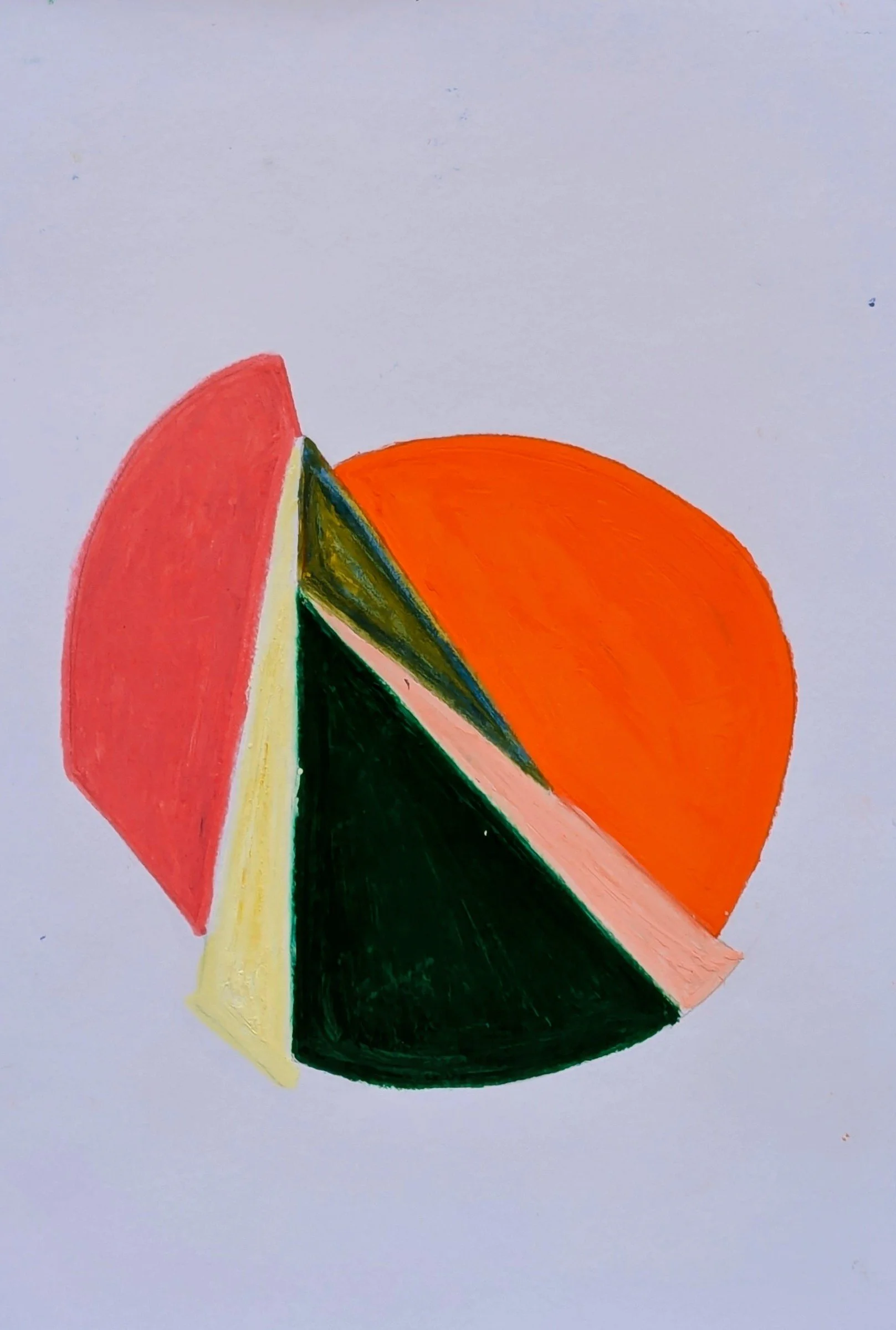 Gérer mes faiblesses. 2023. Pastels on paper, 58 x 46 cm/ 23 x 18 in.