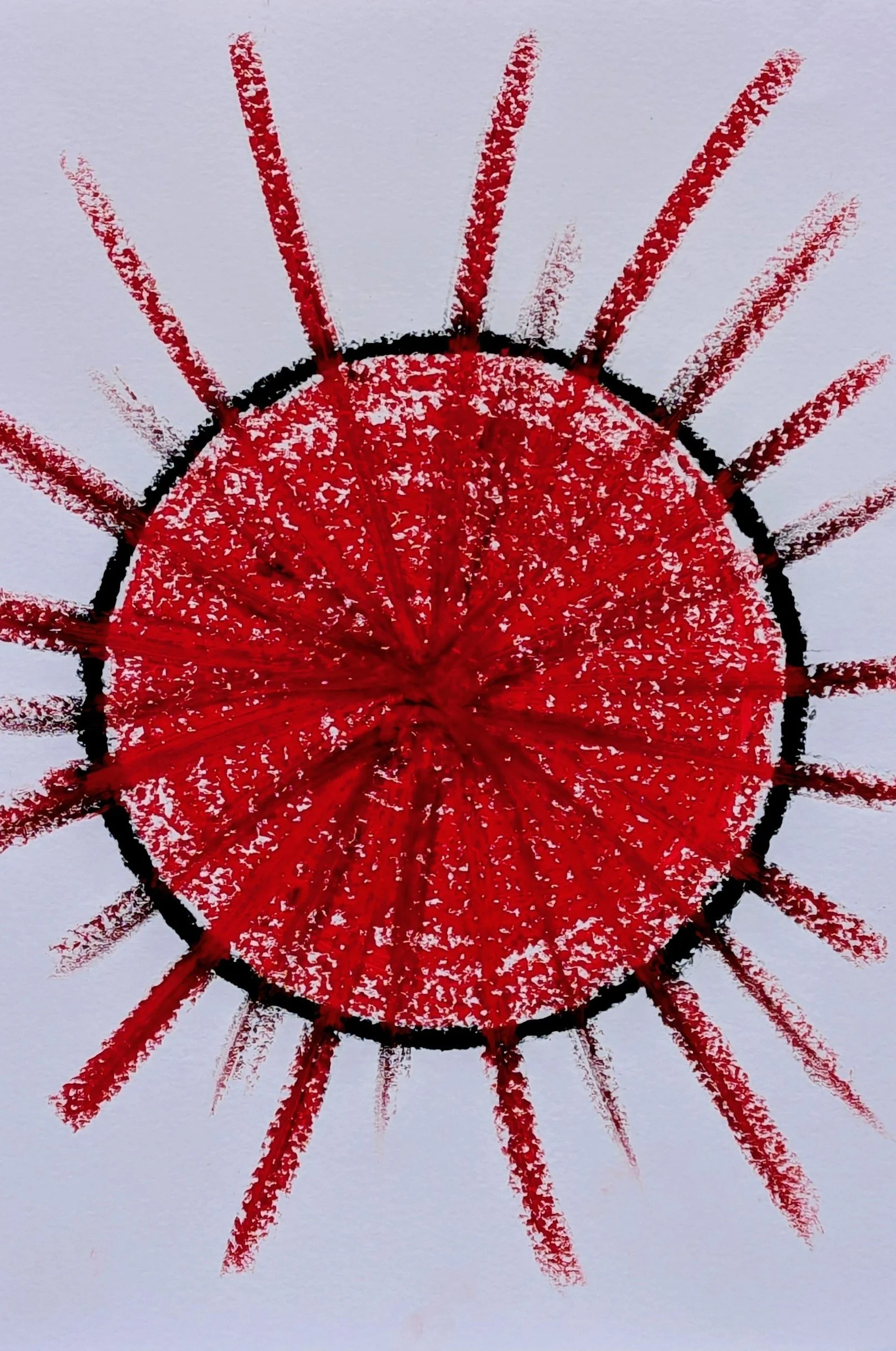 Le Mal. 2023. Pastels on paper, 58 x 46 cm/ 23 x 18 in.