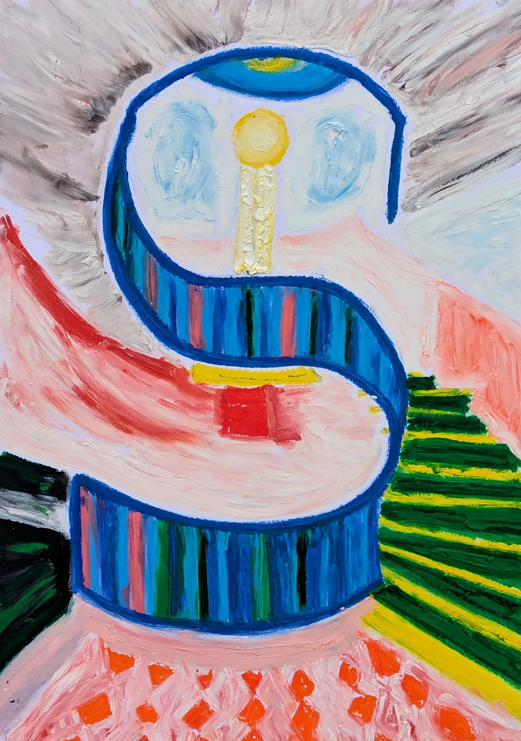 Gradus ad Parnassum. 2023. Pastels on paper, 58 x 46 cm/ 23 x 18 in.