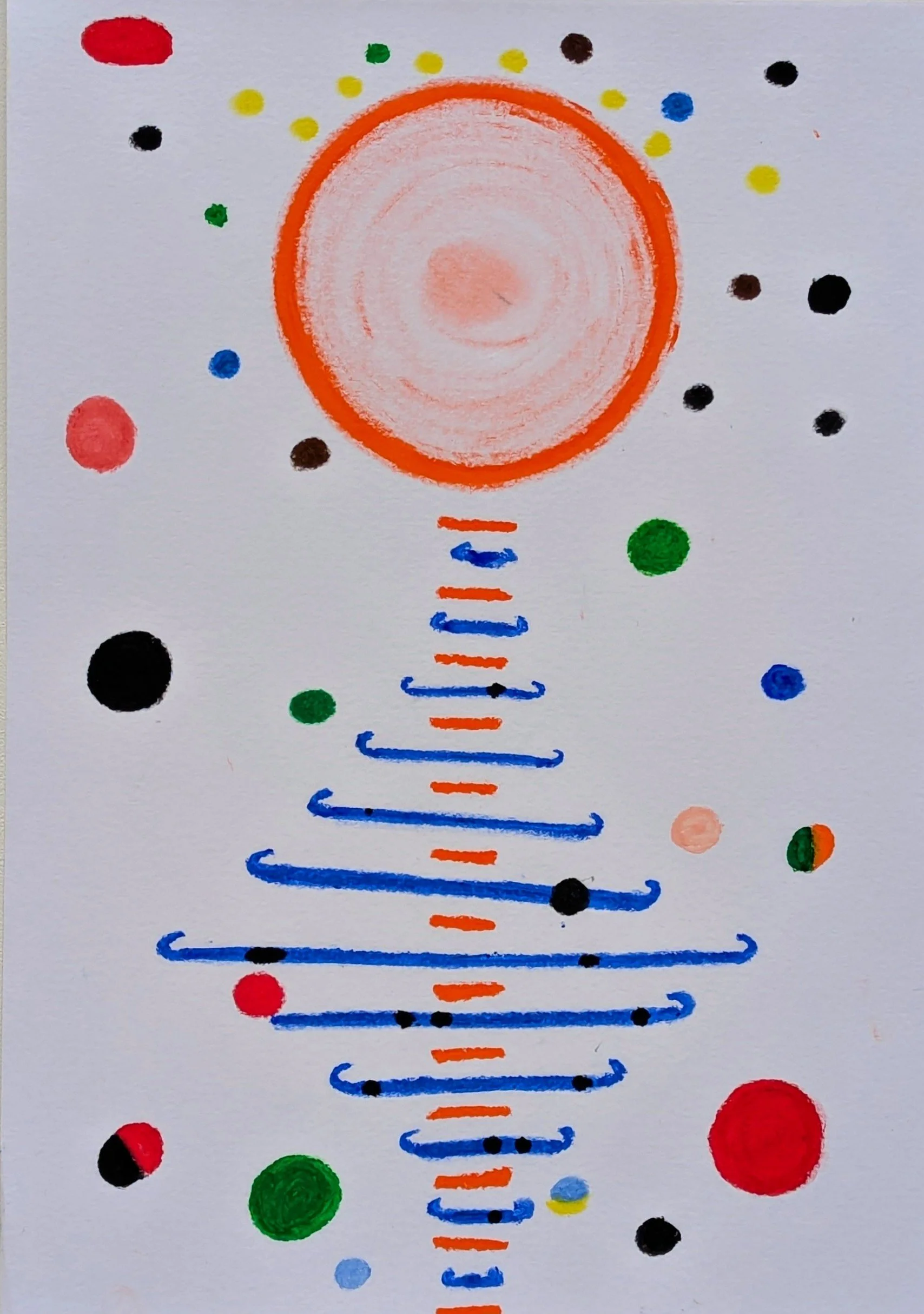 Intention et Attention. 2023. Pastels on paper, 58 x 46 cm/ 23 x 18 in.