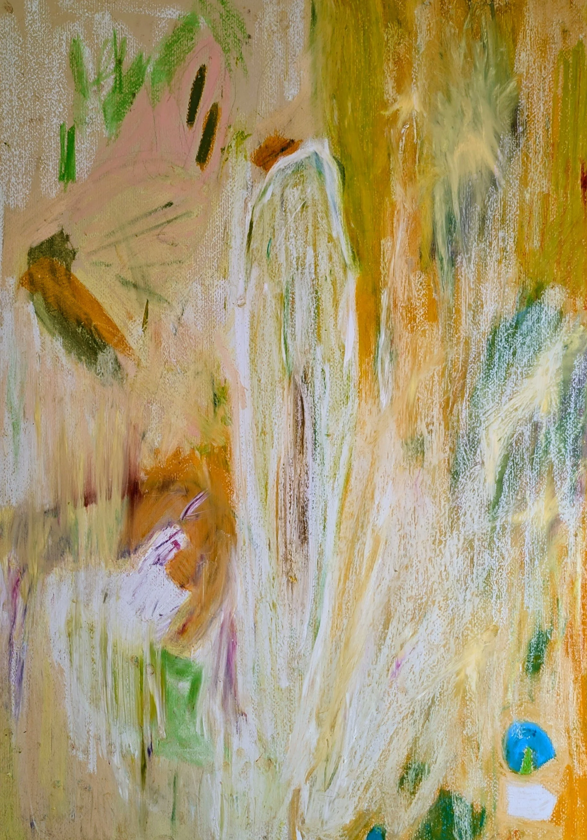 Vita Nuova, from the series  Michelangelo Antonioni, based on The Eclipse (1962).  2026. Pastels on paper, 100 x 70 cm/ 39.5 x 27.5 in.