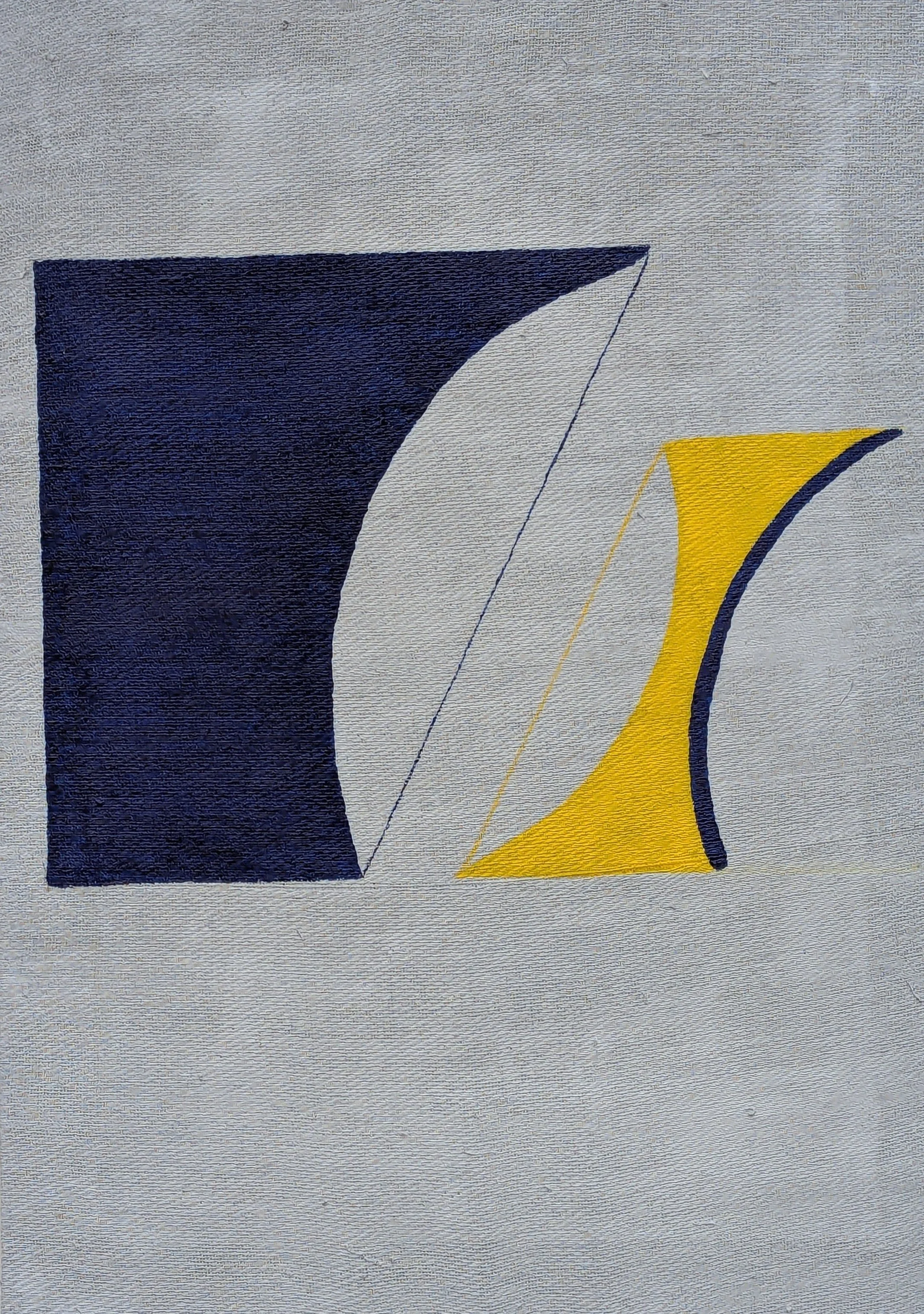 Blue Tension. 2023. Acrylic on canvas, 58 x 46 cm/ 23 x 18 in.