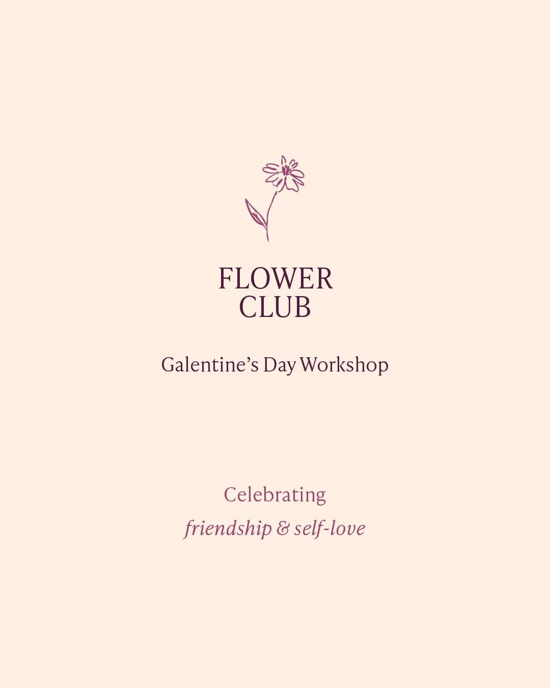 👋 I have finally sorted the bookings page on my website (thanks so much for your patience to those who have been waiting!) 

Join me for the first Flower Club to celebrate love in its many forms - friendship and the people who matter most, including